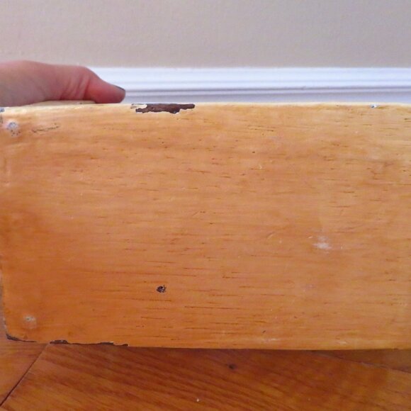 Vtg Hand Carved Pig Boar Potbelly Hog Folk Art Solid Wood Sculpture book end fig - Picture 6 of 10